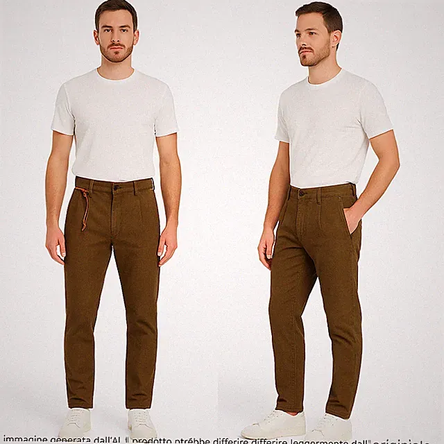 Met Herren Jeans Hose Größe 47 W33 M Medium Chino Braun Schmales Bein