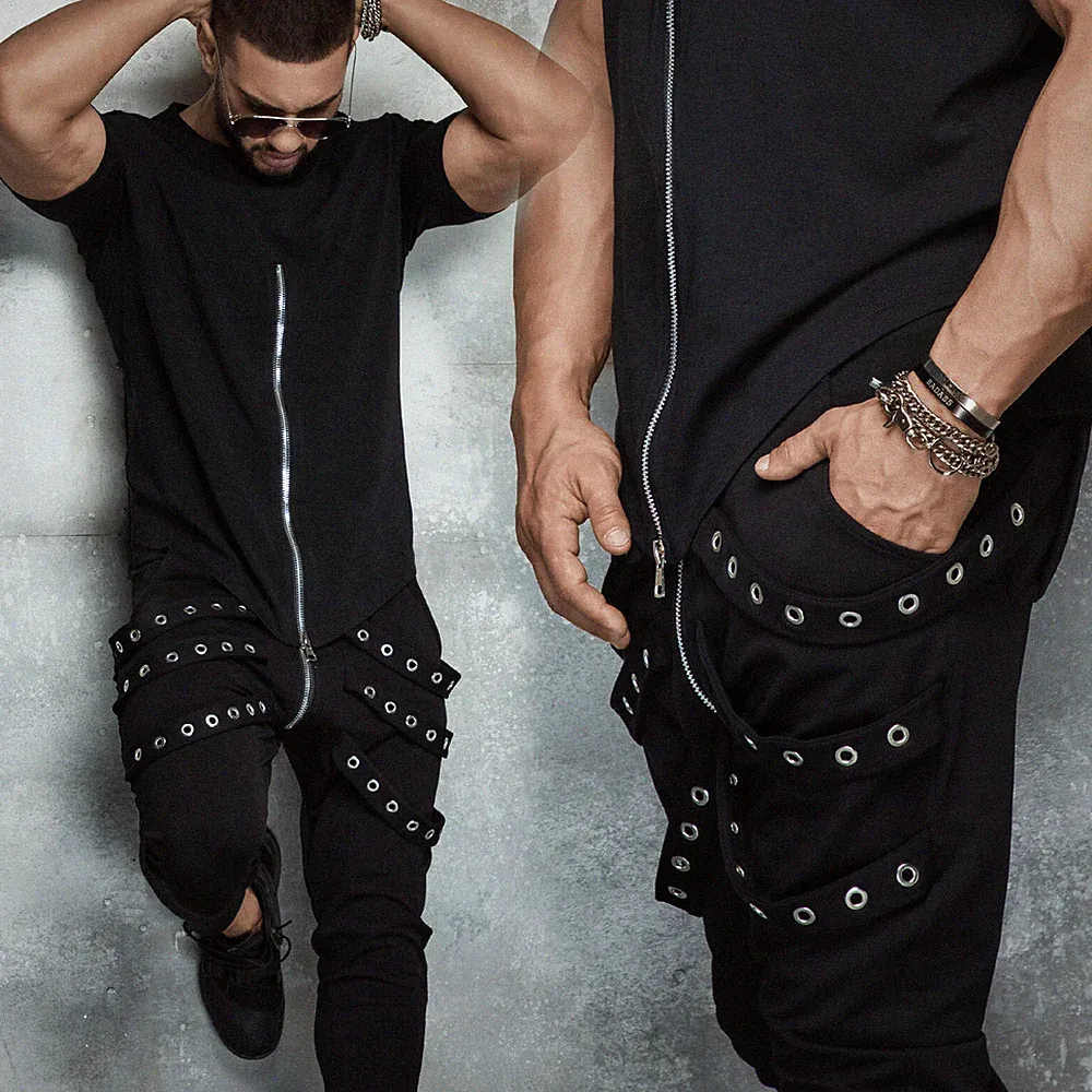 Mexton Men Herren Boyfriend Baggy Jogginghose Trainingshose Biker S-XL