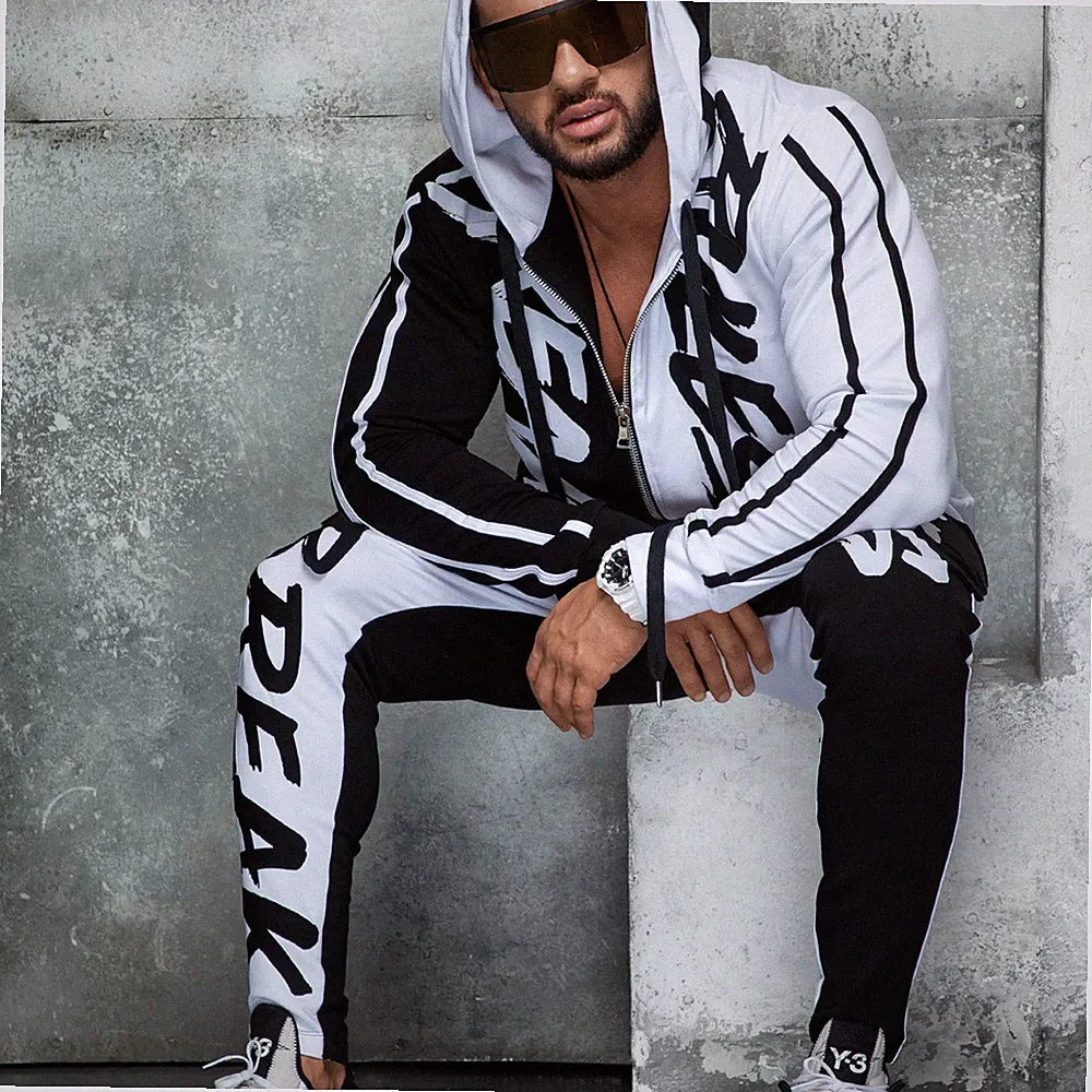 Mexton Men Herren Jogginganzug Sportanzug Fitness Hoodie Boyfriend Jogginghose
