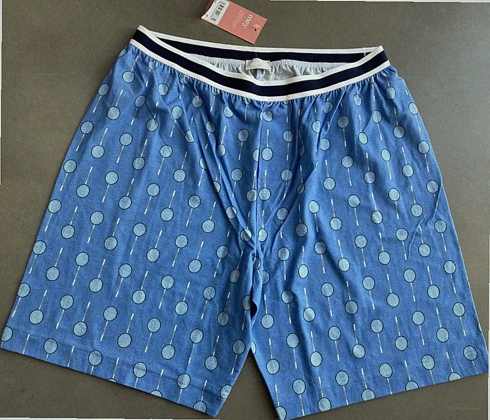 MEY Club kurze Sweathose Jogginghose Homewear MODERN FIT blau NEU Gr. M (50)