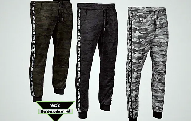 Mil-Tec Sporthose Turnhose Jogginghose Hose Neu Camouflage Tarn S-3XL lange Hose