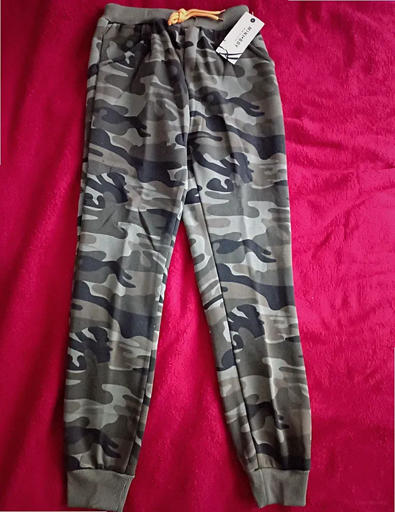 MINI BOY Jungen Jogginghose Camouflage Baumwollmischung Elastikbund Taschen 152