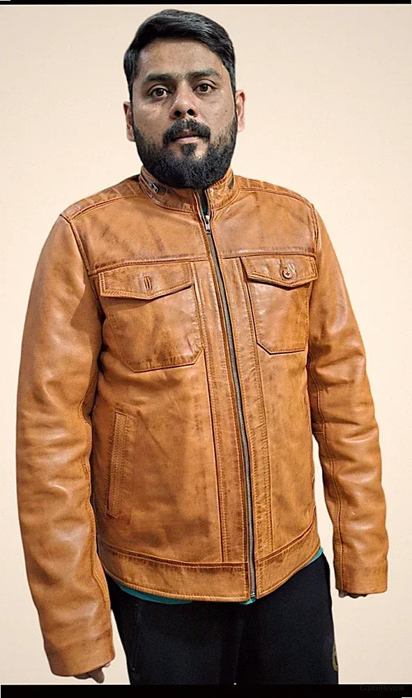 Modische Herren Lederjacke - echt, weich, schmale Passform, perfekt für alle Gelegenheiten