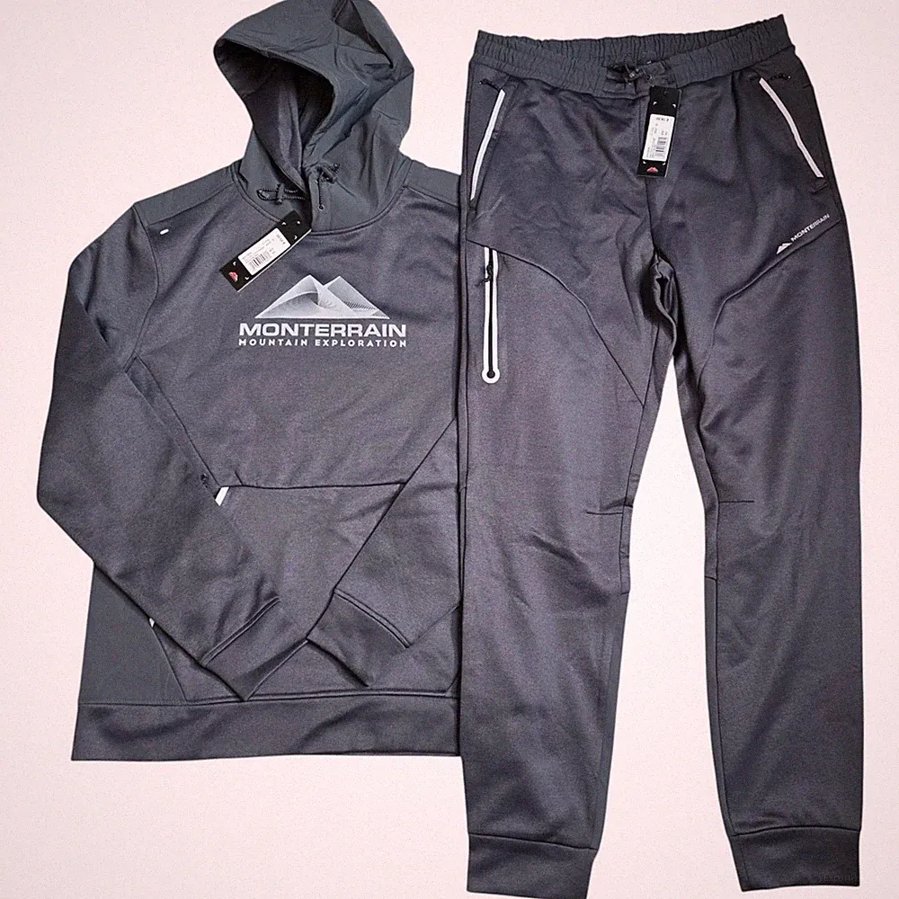Monterrain Speed 2.0 Poly Fleece Hoodie & Jogginghose Set Brandneu mit Etiket...