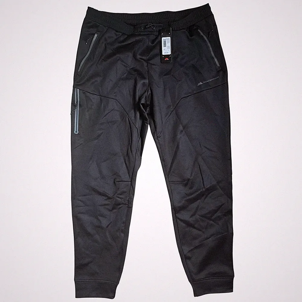 Monterrain Speed 2.0 Poly Fleece Jogginghose in Schwarz Neu mit Etikett...