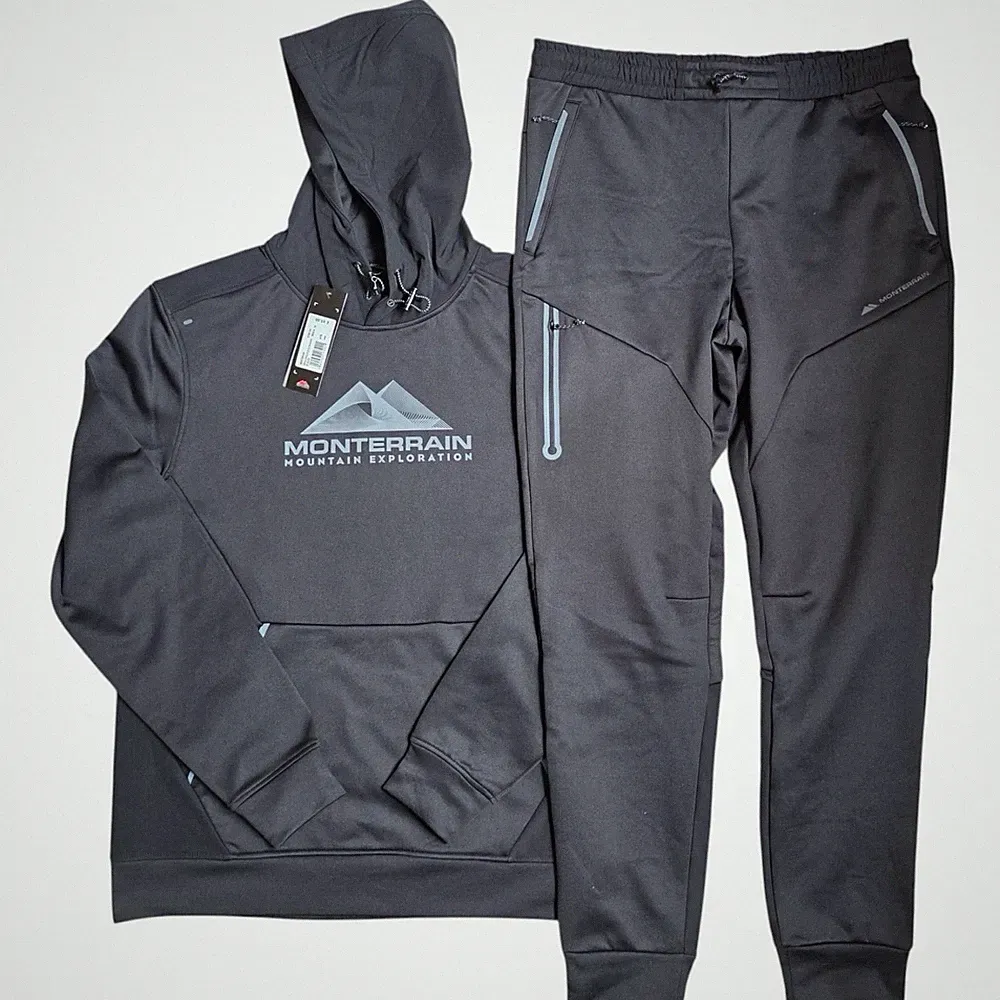 Monterrain Speed Poly Fleece Hoodie & Jogginghose Set Brandneu mit Etikett He...