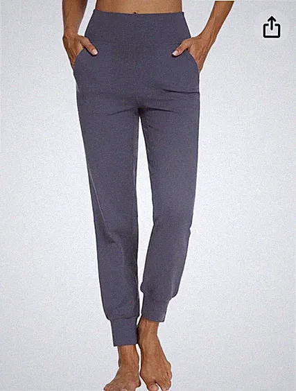 MOVE BEYOND Butterweiche Jogginghose Yoga - Hohe Taille - Grau - Gr. XL 44