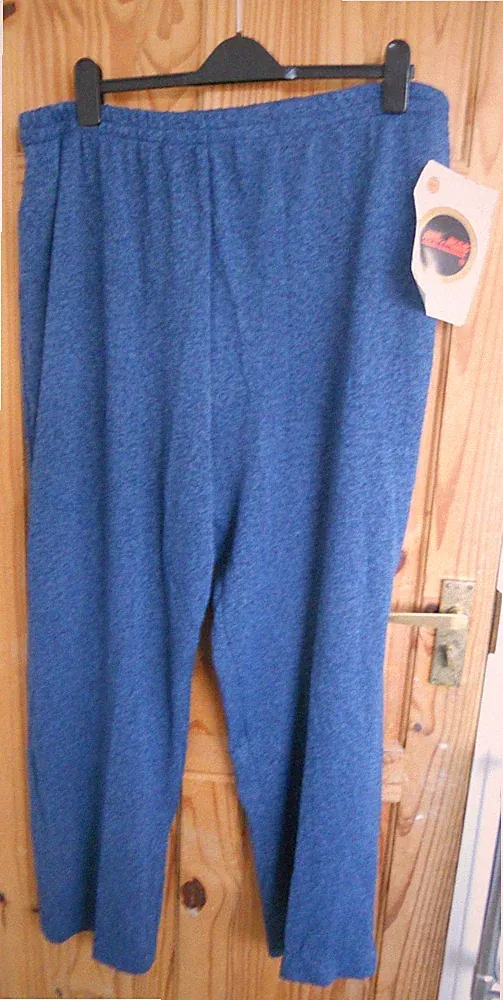 MR MAX BLAU MELIERTE PULL ON HERREN HOSE 2X NEU MIT ETIKETT JOGGINGHOSE?