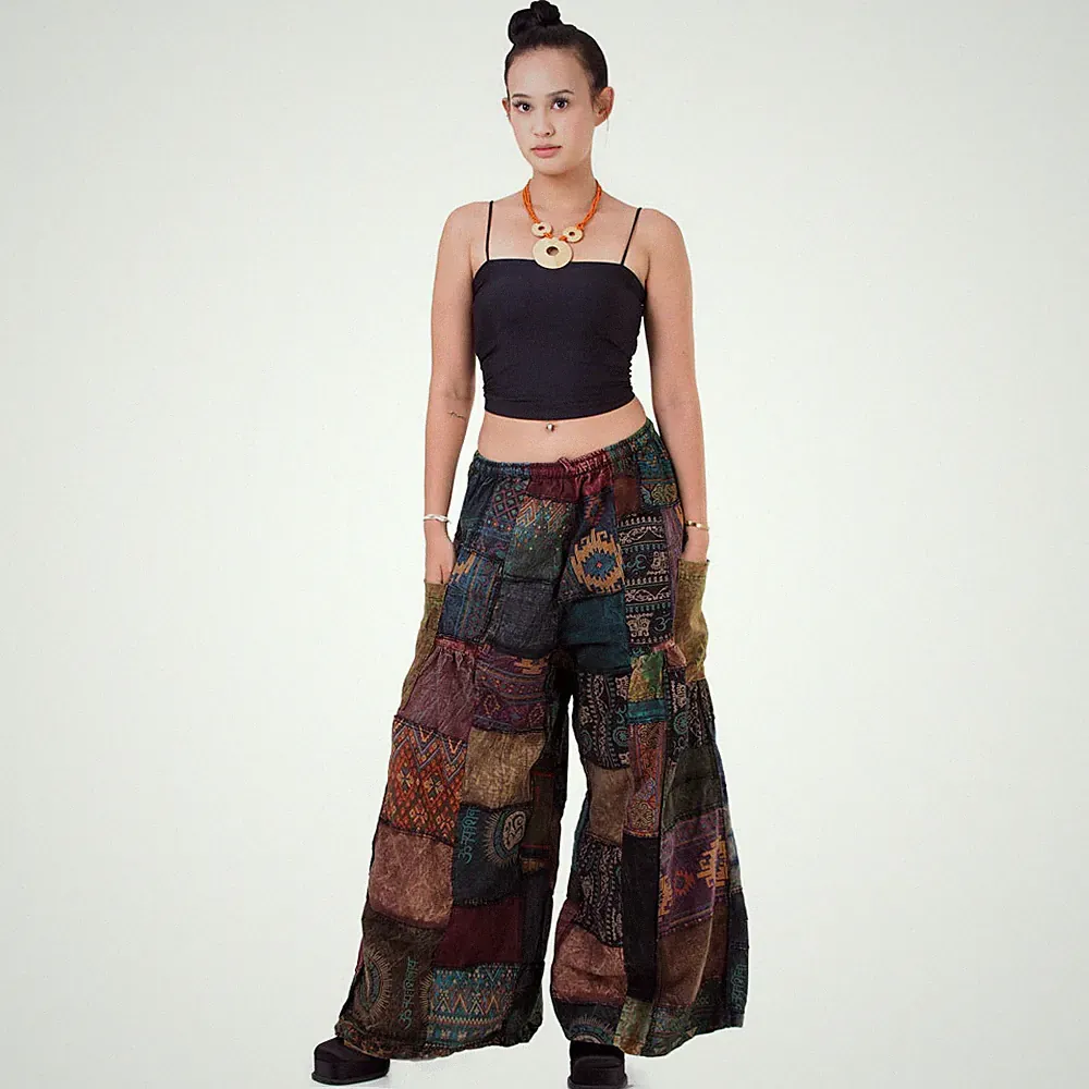 My Thai Pants: Weite Hippie Jeans Schlaghose Schlagjeans Palazzo Hose 70er Boho