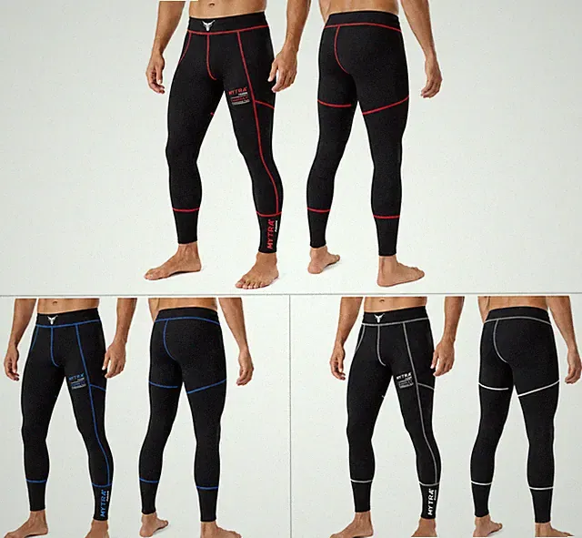 MYTRA Herren Kompressionshose Base Layer Gym Yoga Laufen Sommer Tights S-XXL
