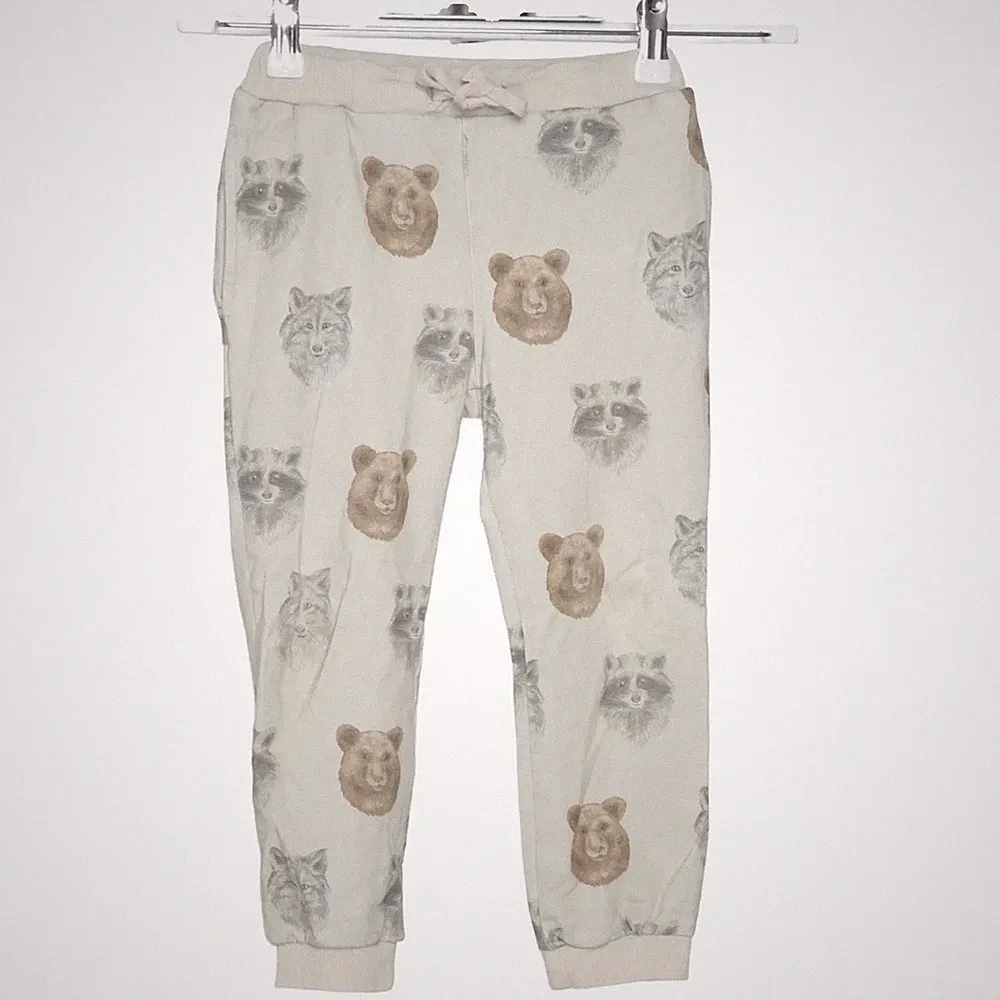 Name It, Jogginghose, Größe: 104, Beige/Grau/Braun, Elasthan/Bio-Baumwolle #SFn