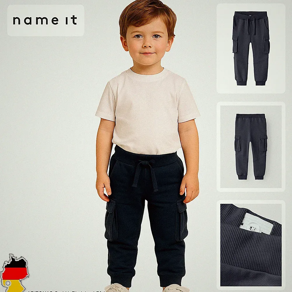 NAME IT Jogginghose mit Seitentaschen und elastischem Bund Sweat Jogger Pants