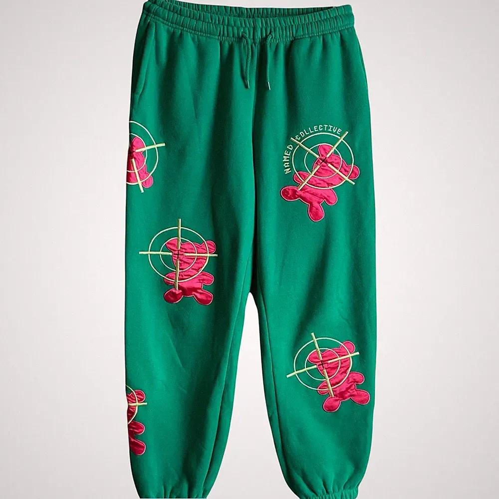 named collective gamer teddy sweatpants women green pink size M