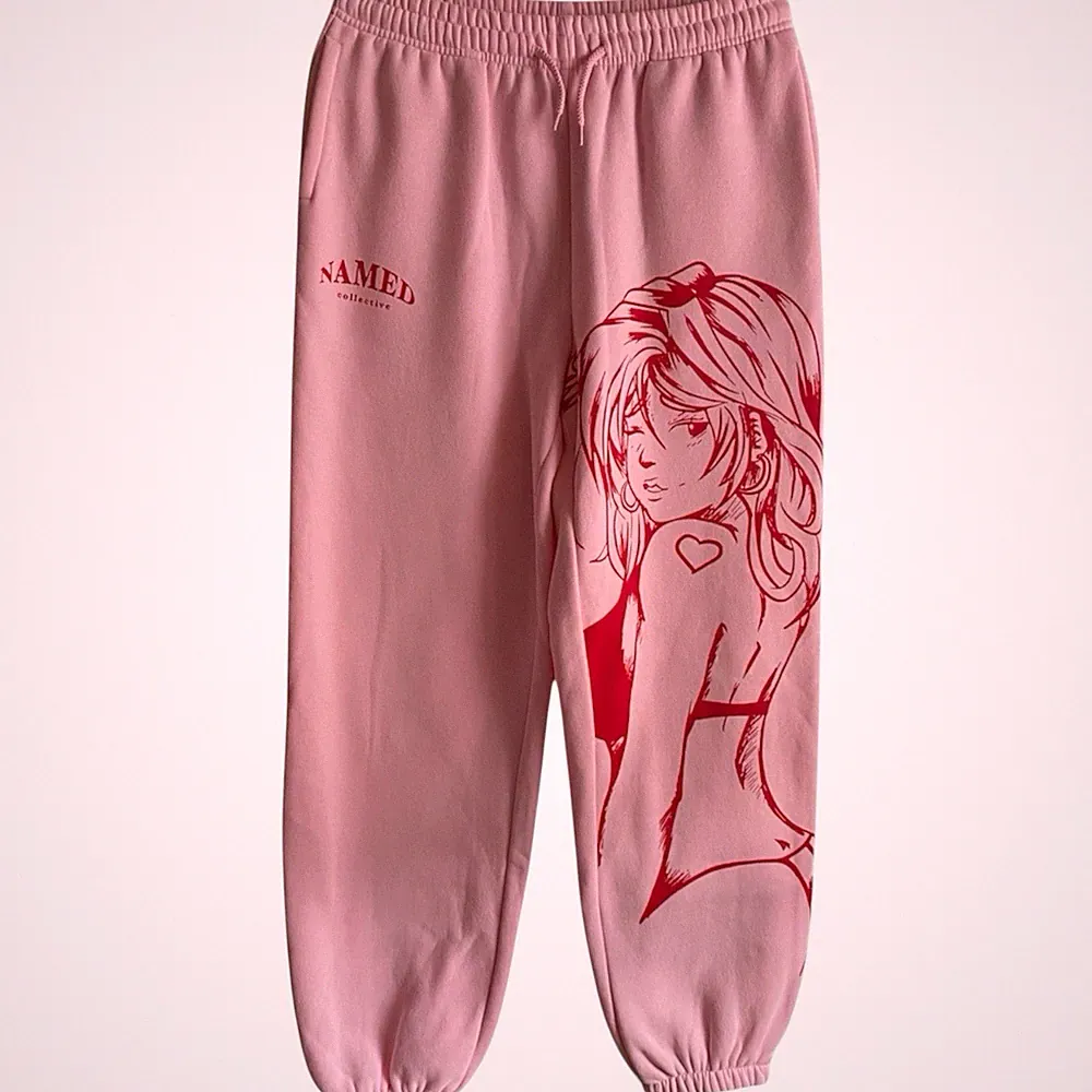 named collective x rated anime graphic sweatpants women pink size M