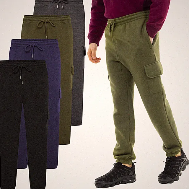 Neu Herren Cargo Combat Jogginghose Hose Fleece Trainingsanzug Sweat Jogger