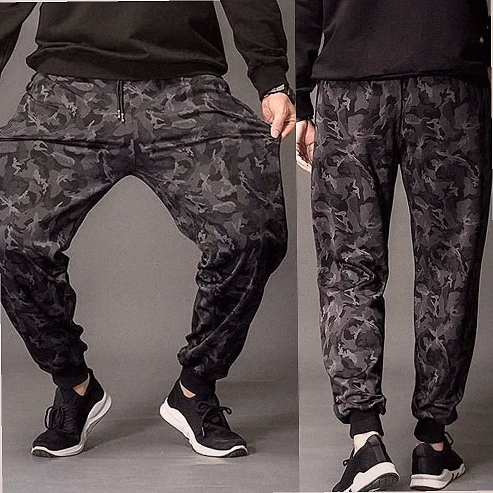Neu Herren Hose Mode Haremshose Polyester für Slim Fit Sport Jogginghose