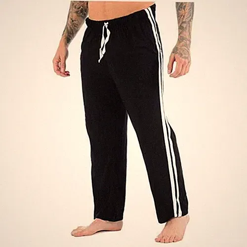 NEU HERREN LOUNGE HOSE PYJAMA GESTREIFT JOGGINGHOSE PYJAMA NACHTWÄSCHE HOSE S-2XL