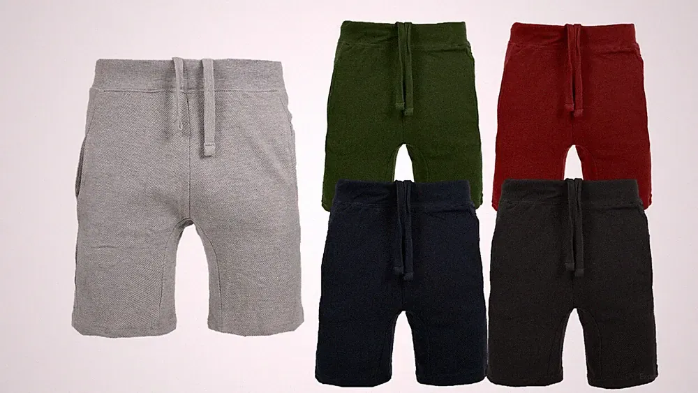 Neu Herren Shorts Piqué Jogger Baumwolle Sommer Jogging Gym Hose Laufshorts