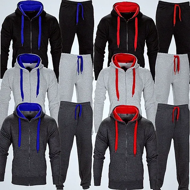 Neu Herren Trainingsanzug Set Fleece Hoodie Oberteil Hose Jogging S - 5XL