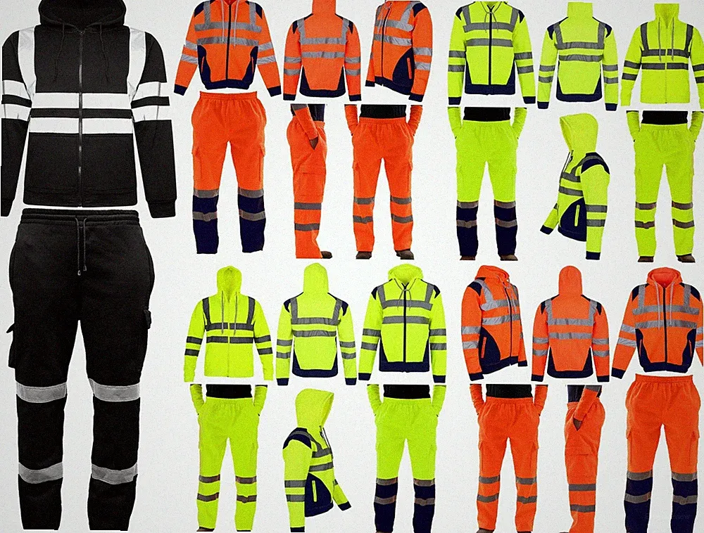 Neu HERREN Warnschutzhose Arbeitsschutz Kleidung Jogging Kapuze