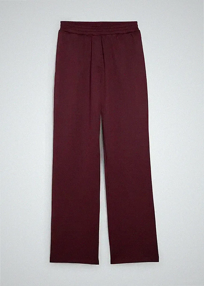 Neu Jogginghose aus Scuba Gr. 36/38 Weinrot Damen Weites-Hose Pants