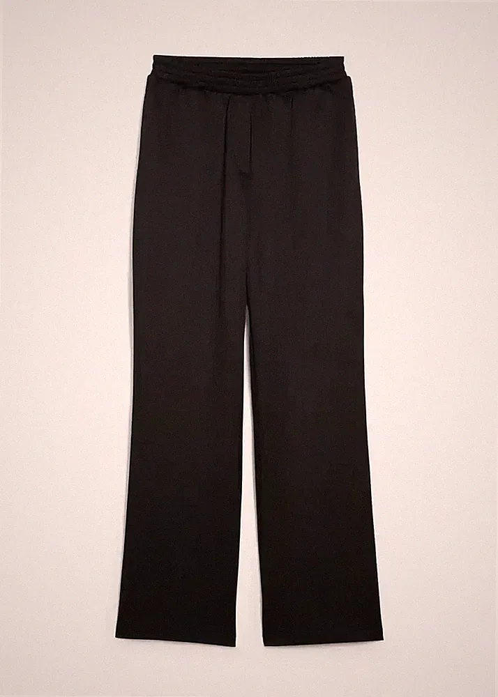 Neu Jogginghose aus Scuba Gr 52/54 Schwarz Damenhose Freizeit-Pants Jogging-Hose