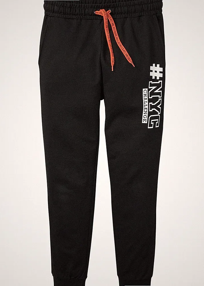 Neu Jogginghose Gr. 44/46 Schwarz Herrenhose Freizeithose Sport-Hose