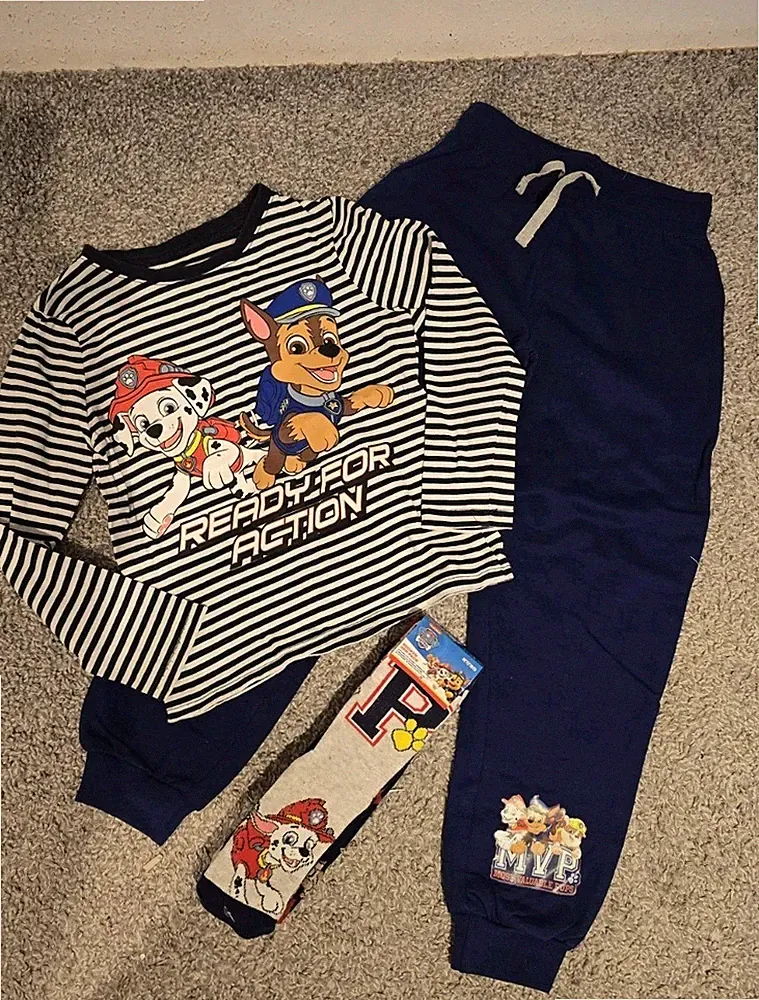 Neu Paw Patrol Set 110 Socken 27 30 Hose Shirt Langarmshirt Jogginghose Pulli
