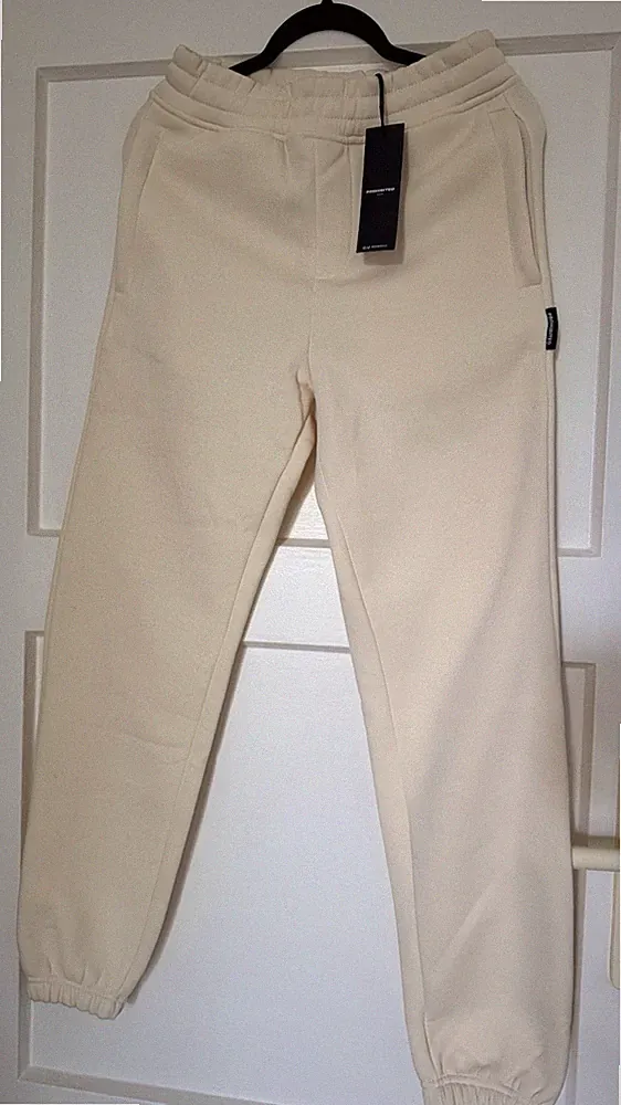Neu! PROHIBITED Herren Jogginghose Creme XS Kordelzug elastischer Bund