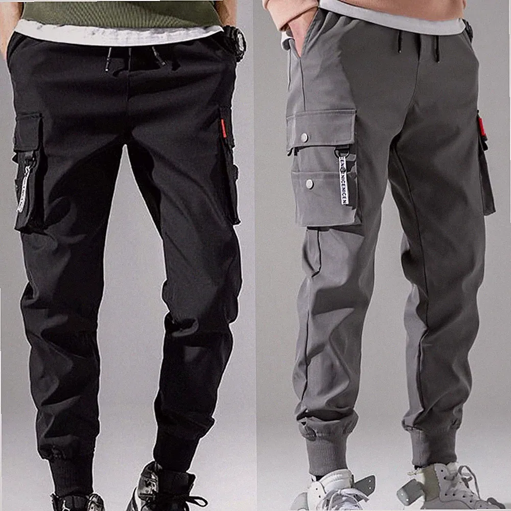 Neu Stilvoll Heim Hose Jogginghose Mit Multi -Taschen Solide Frachthosen