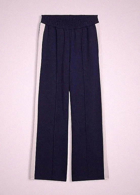 Neu Sweathose Gr. 44/46 Dunkelblau Damen-Hose Jogginghose Freizeit-Pants