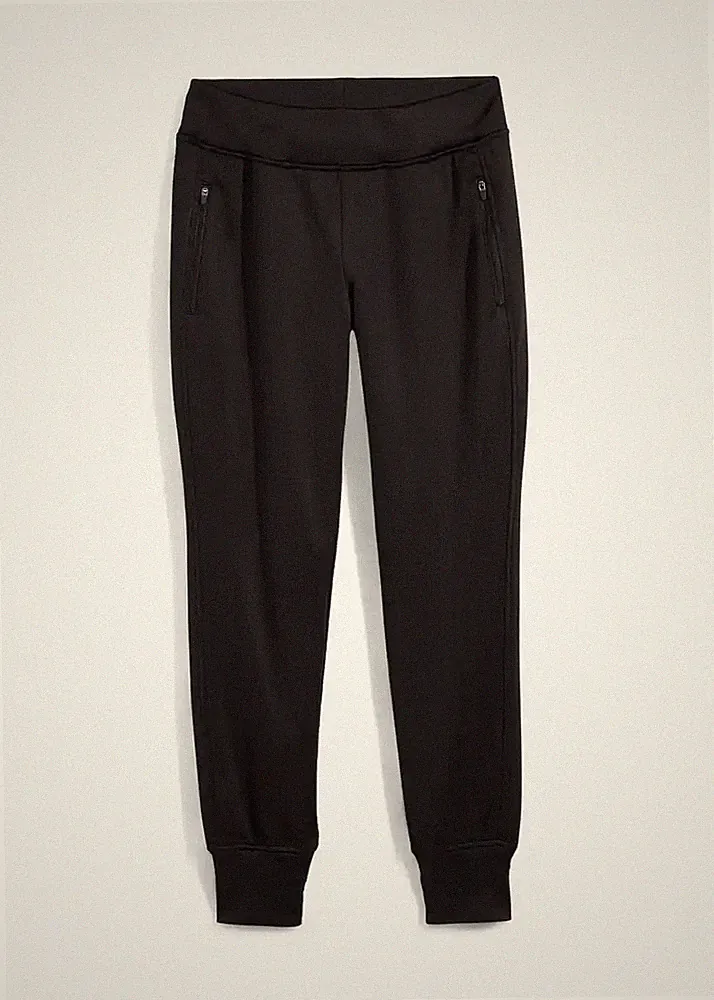 Neu Thermo-Jogginghose aus Stretch-Material Gr. 36/38 Schwarz Damen-Hose