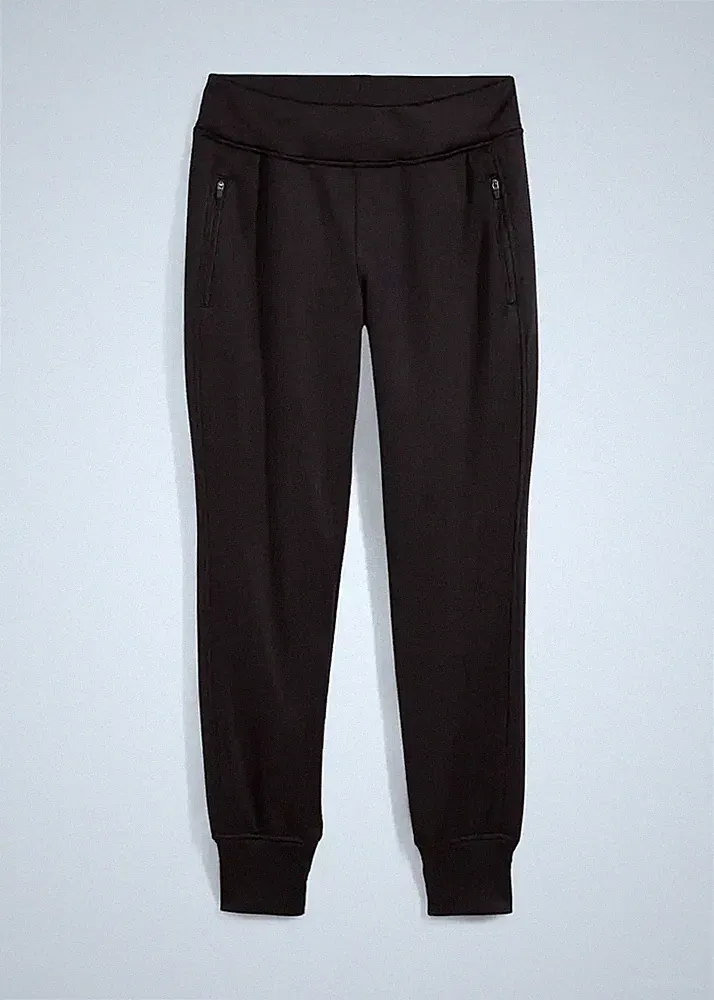 Neu Thermo-Jogginghose aus Stretch-Material Gr. 40/42 Schwarz Damen-Hose