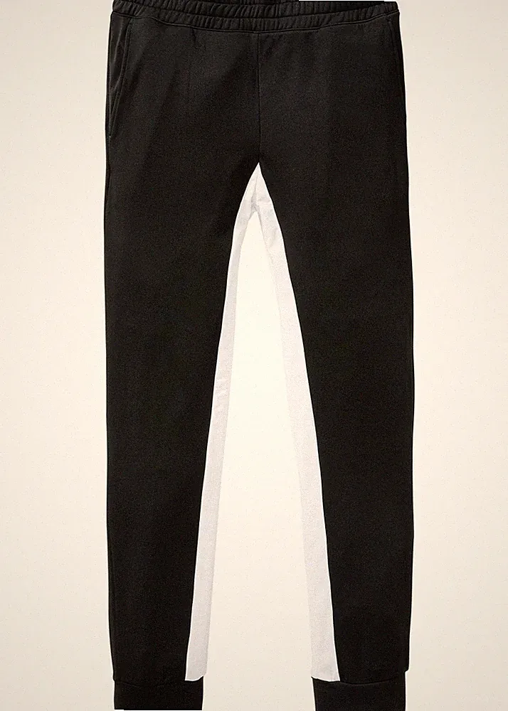 Neu Trainingshose Gr. 56/58 (XL) Schwarz-Weiss Herren Sportliche Jogging-Hose