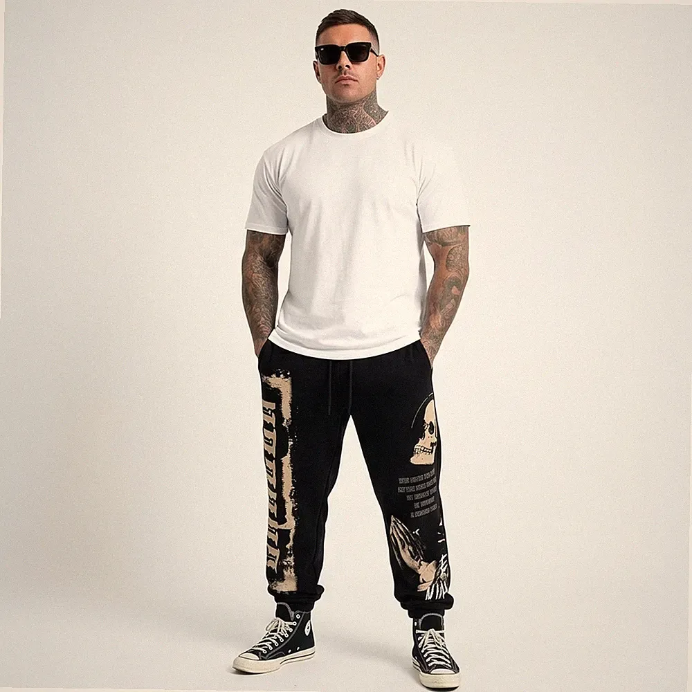Neue Yakuza Herren Pray Loose Jogginghose - Schwarz