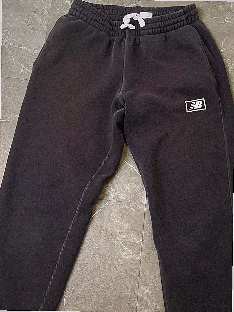 New Balance Herren Jogginghose Schwarz Gr. S elastischer Bund Zugband Logo