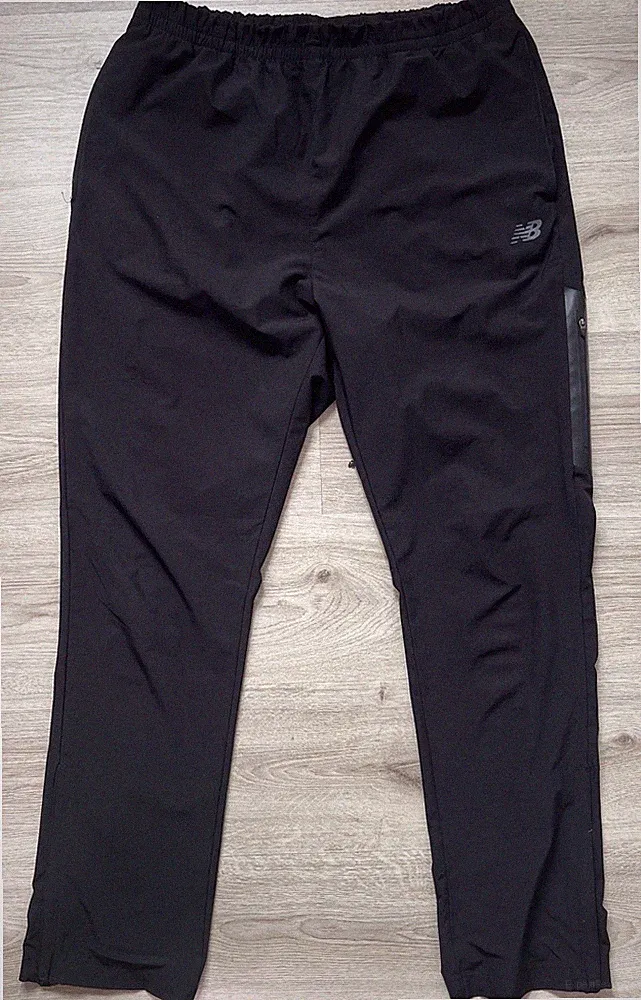New Balance Herren Trainingshose XL Schwarz Unifarben Elastikbund Sport/Freizeit