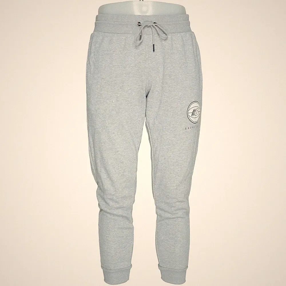 New Balance, Jogginghose, Größe: M, Grau, Baumwolle/Elasthan/Polyester #3Es