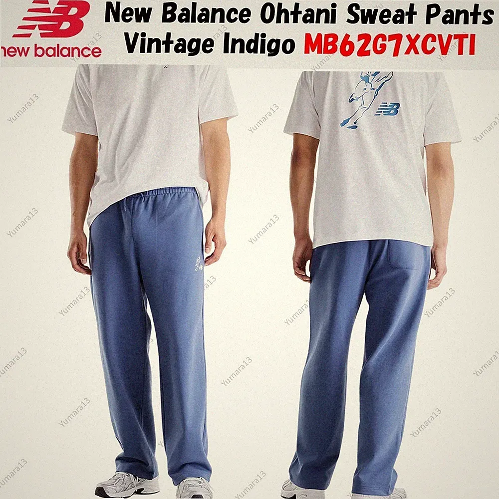New Balance Ohtani Sweat Pants Vintage Indigo MB62G7XCVTI Japan Size