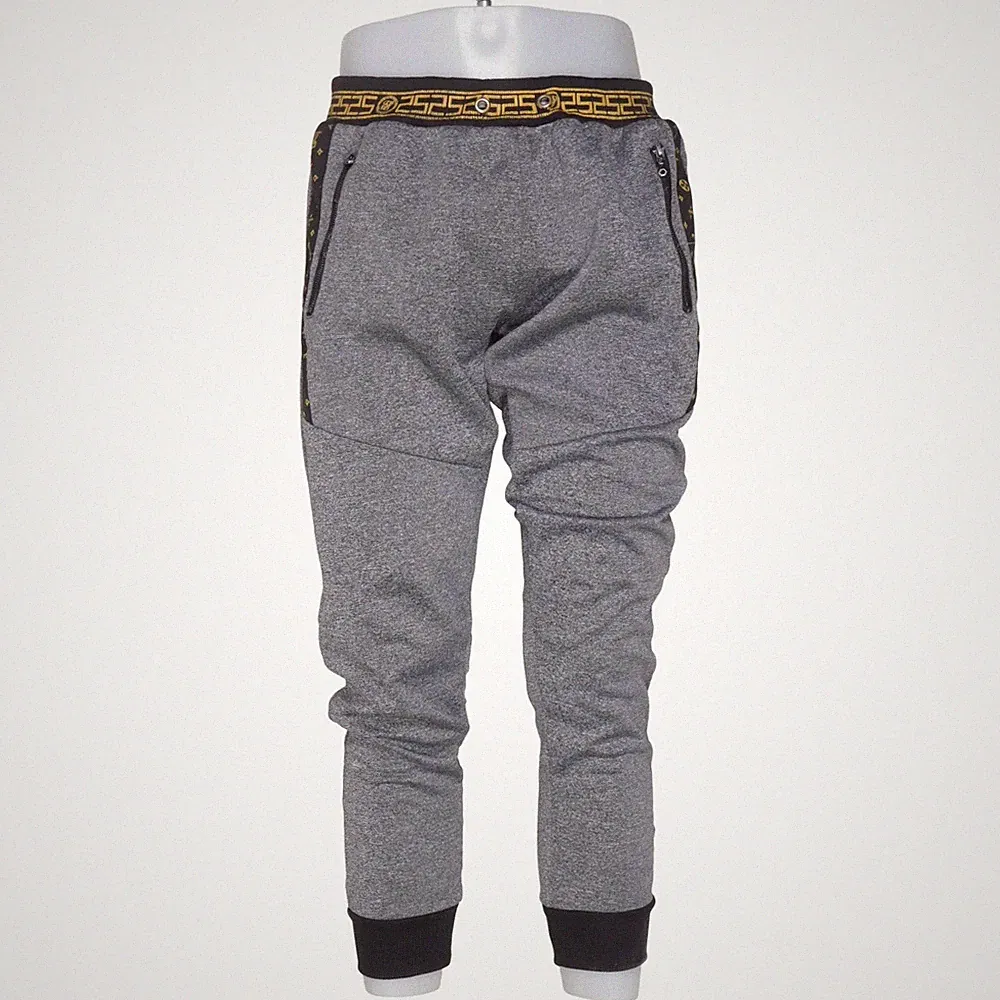 New Dream, Jogginghose, Größe: XL, Grau/Schwarz/Gelb, Baumwolle/Polyester #oPB