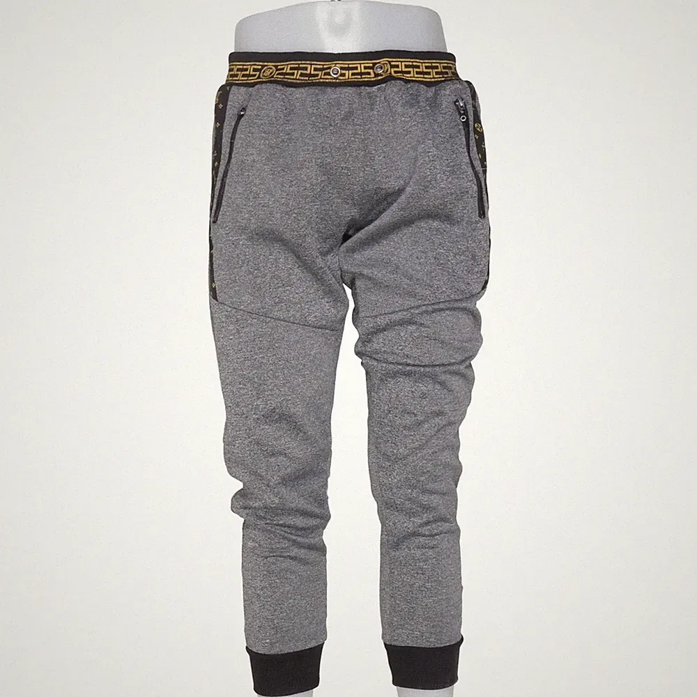 New Dream, Jogginghose, Größe: XL, Grau/Schwarz/Gelb, Baumwolle/Polyester #oPB