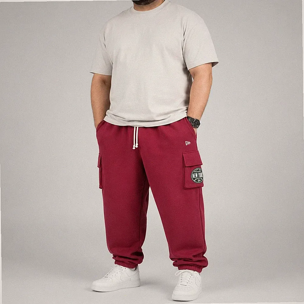New Era Cargo Jogger Herren XL Bordeaux Jogginghose Sweatpants Cargohose Neu