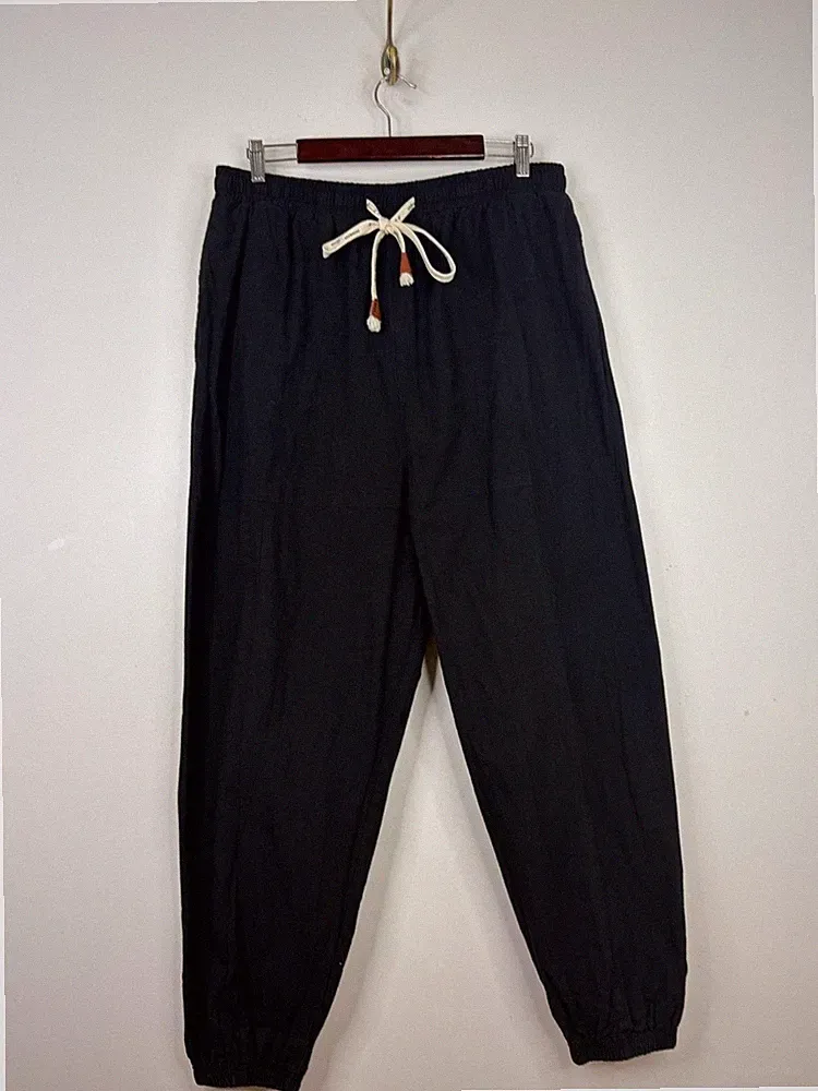 New Kidoriman Pants Mens XXL Black Cotton Relaxed Fit Jogger Japan Streetwear