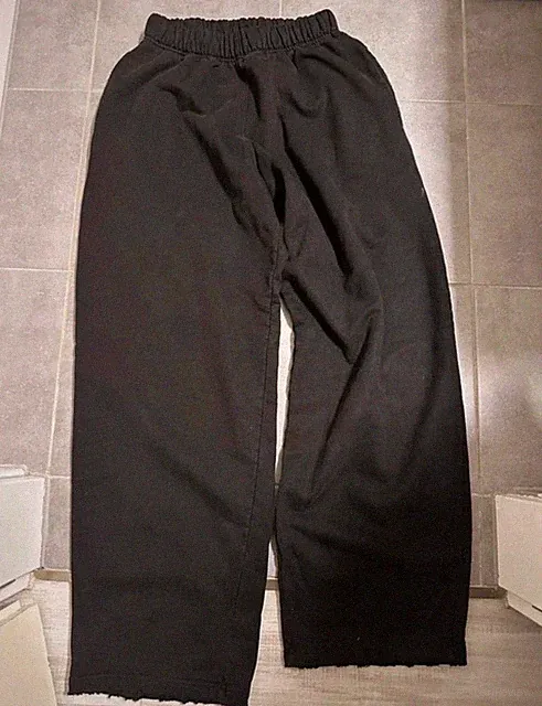 NEW Trinity Pants Mens Medium Black Heavy Oversized Wumbo Sweatpants Distressed