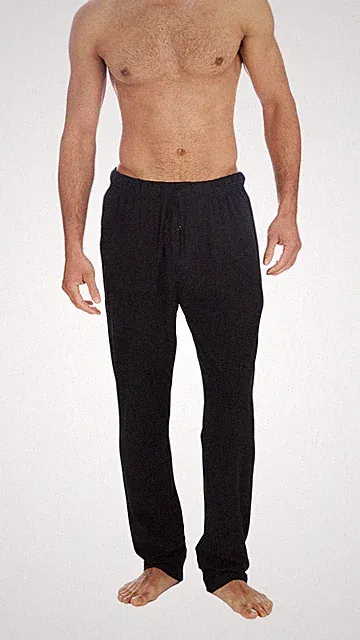 Nikaro Herren Baumwollmischung Lounge Jogginghose mit Knopfleiste und Taschen Relaxed Fit