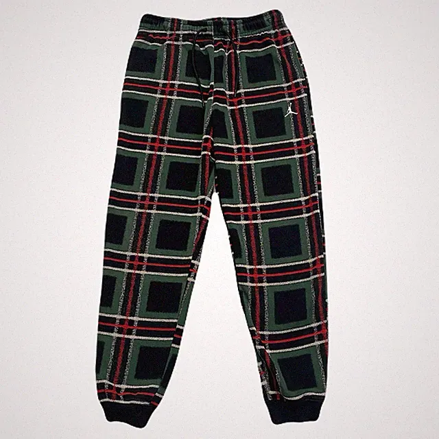 Nike Air Jordan Holiday Plaid FV7462-010 Joggers Sweatpants Men’s Medium