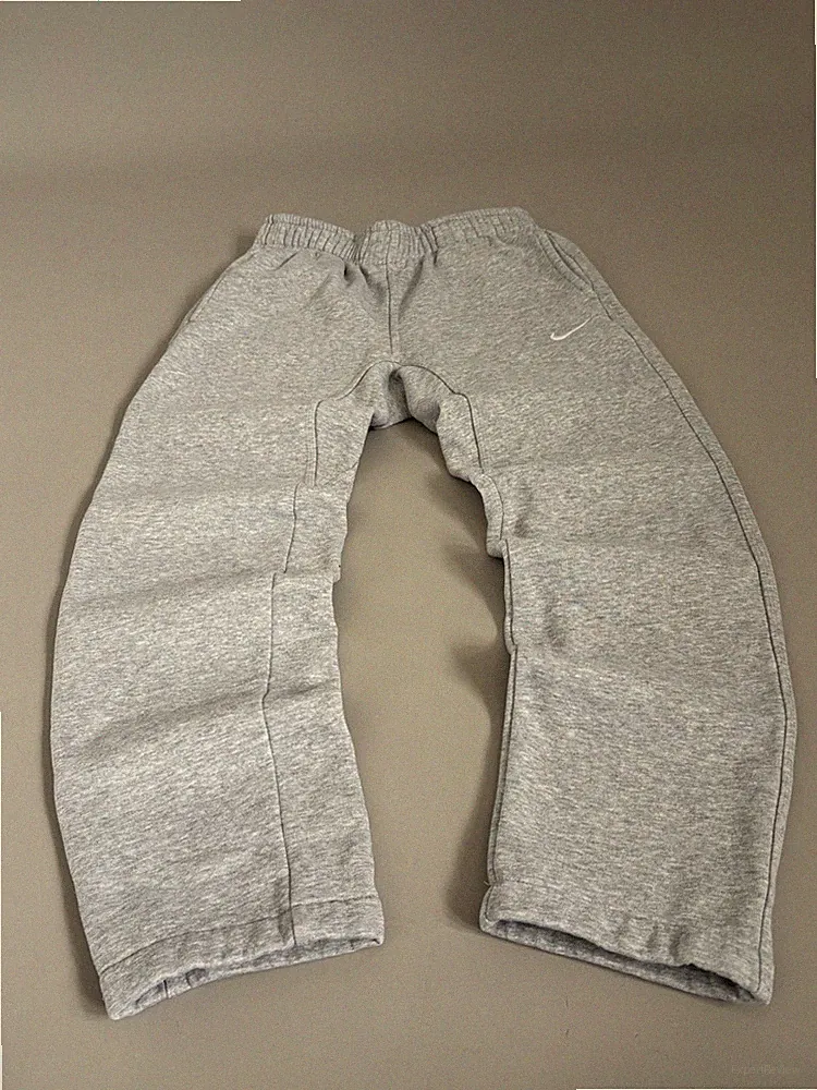 Nike Baggy Herren Jogger Grau Größe S Y2k Pasha Style Open Leg