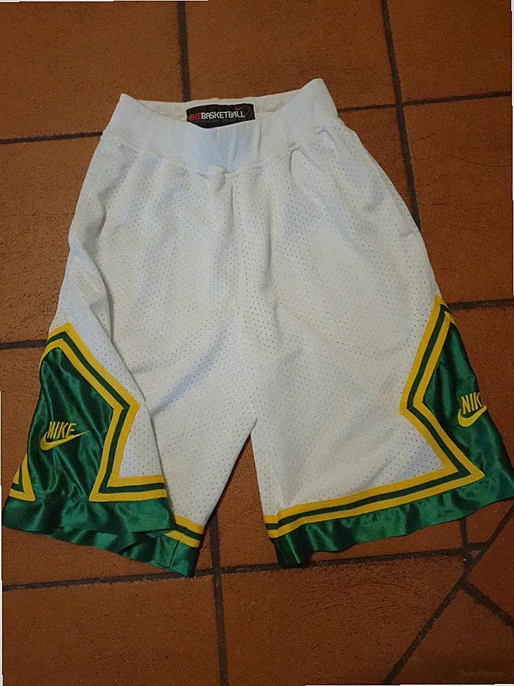 Nike Basketballhose, Jogginghose Kurz, Gr. M, Grün Satin, Rar& Vintage