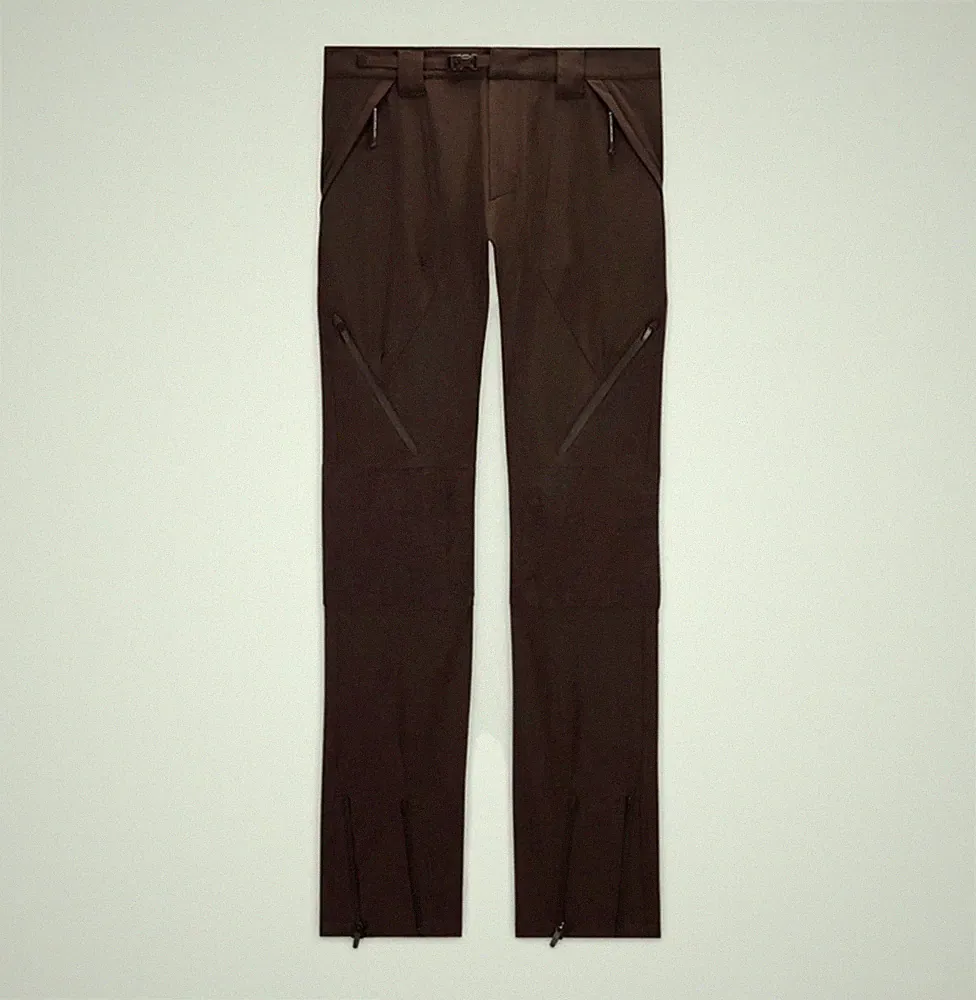 Nike Cactus Jack braune Stretch-Hose mit Reißverschluss und Tasche Travis Sco...