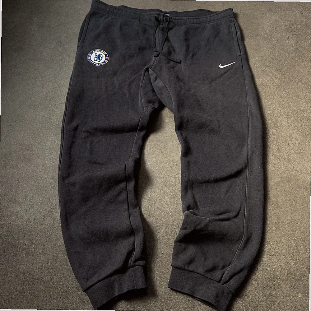 Nike Chelsea Jogging Hose Herren L Blau Fußball Soccer Ausgeblichen Baumwolle